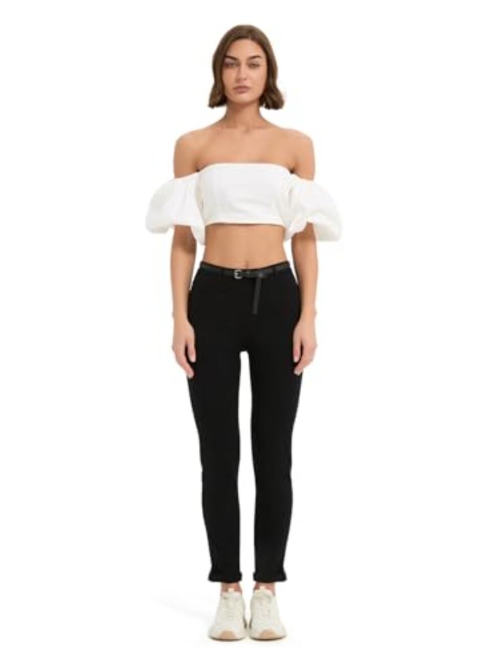 Straight Leg High Waisted Dress Pants Stretch Work Trousers